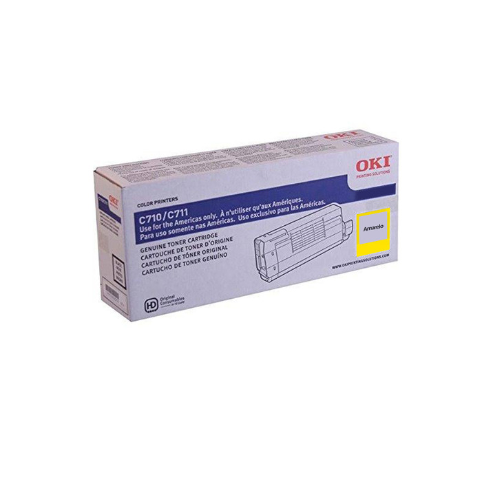 Toner Okidata 44318601 Original Amarelo p/ C711
