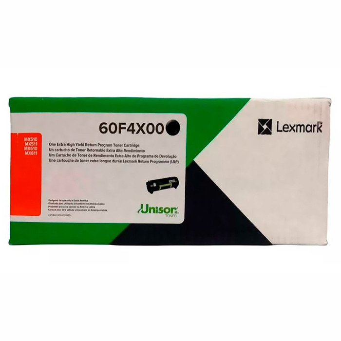 Toner 60F4X00 60FBX00 Lexmark Preto Alta Capacidade