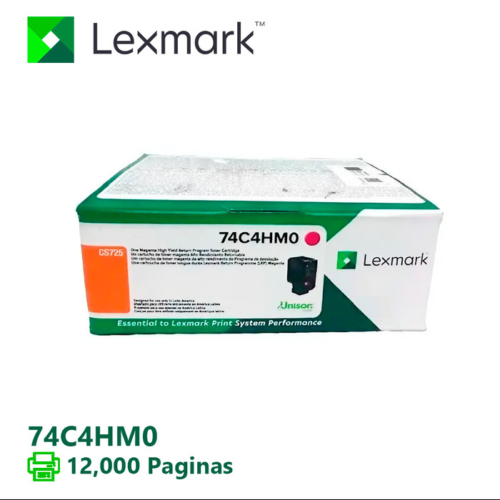 Toner Lexmark 74C4HM0 Original Magenta