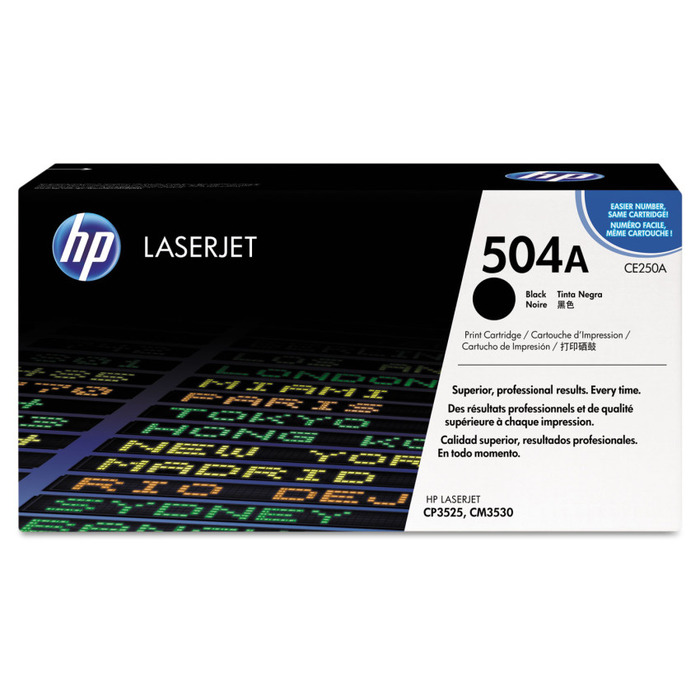 HP CE250A 504A Original Preto p/ CM3530 | 5.000 páginas