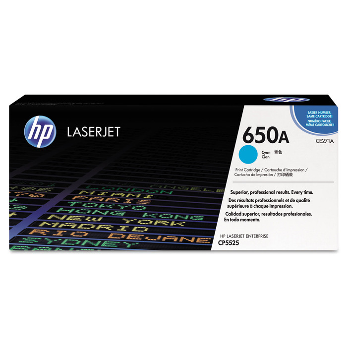 HP CE271A/650A Toner Ciano Original p/ CP5525 e M750