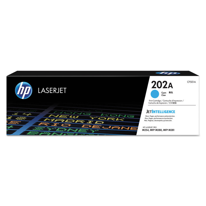Toner 202A HP CF501A Original Ciano p/ M281fdw | DistribuidorDeToner
